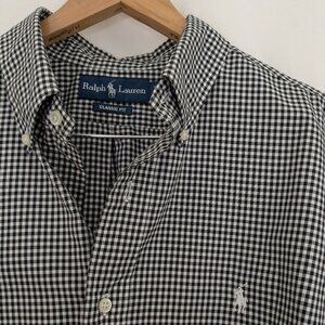 Ralph Lauren Classic Fit Short Sleeve Black White Check Shirt XL